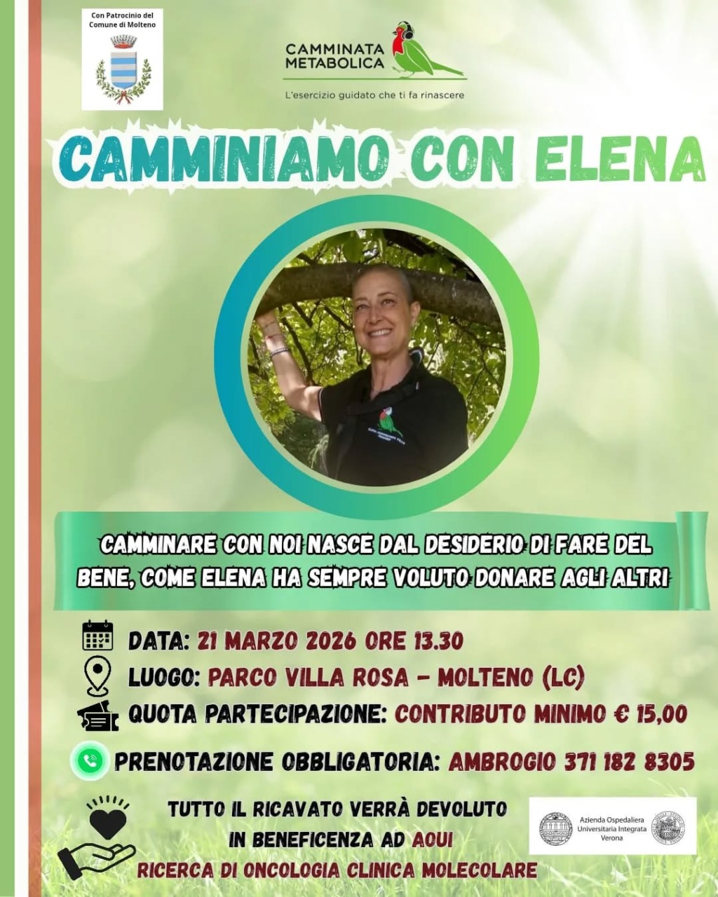 Evento di beneficenza per Elena Ferdinanda Villa
