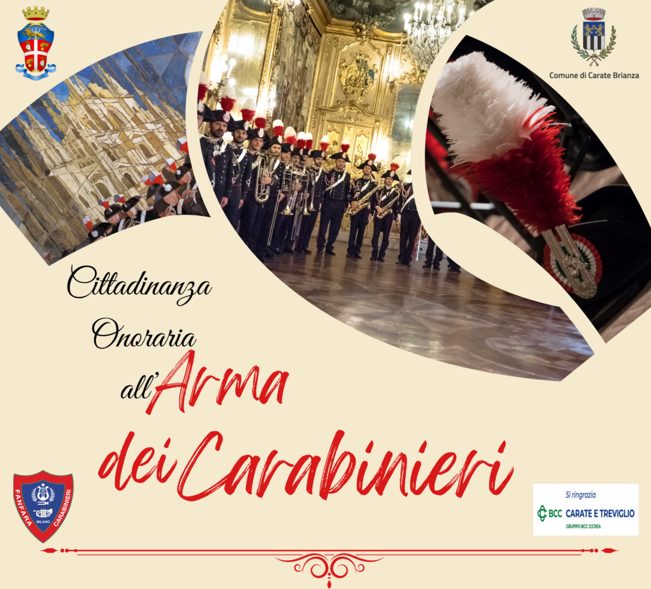 Carate Brianza omaggia l’Arma dei Carabinieri con la cittadinanza onoraria